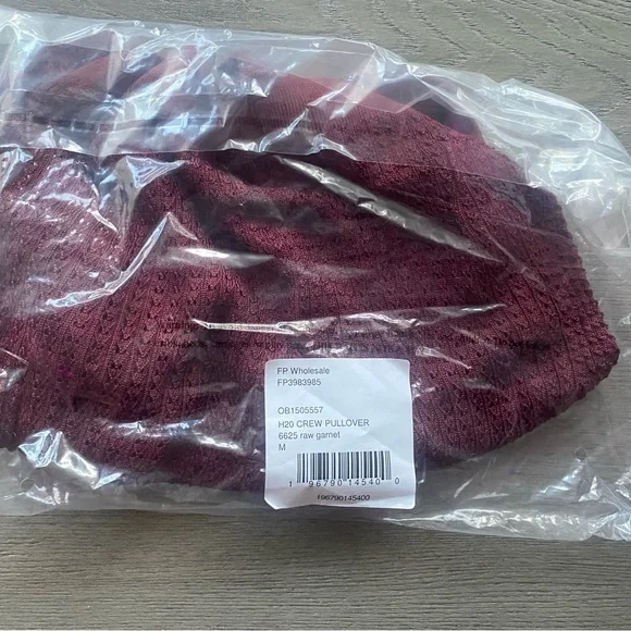 Free People H20 Crew Pullover in color raw garnet - Picture 6 of 6